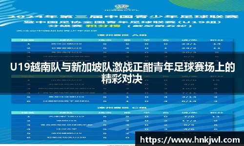 U19越南队与新加坡队激战正酣青年足球赛场上的精彩对决